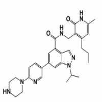 1-isopropyl-N-((6-methyl-2-oxo-4-propyl-1,2-dihydropyridin-3-yl)methyl)-6-(6-(piperazin-1-yl)pyridin-3-yl)-1H-indazole-4-carboxamide 1-isopropyl-N-((6-methyl-2-oxo-4-propyl-1,2-dihydropyridin-3-yl)methyl)-6-(6-(piperazin-1-yl)pyridin-3-yl)-1H-indazole-4-carboxamide