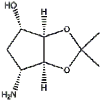 (3aR,4S,6R,6aS)-6-aminotetrahydro-2,2-dimethyl-4H-cyclopenta-1,3-dioxol-4-ol D-mandelate (3aR,4S,6R,6aS)-6-aminotetrahydro-2,2-dimethyl-4H-cyclopenta-1,3-dioxol-4-ol D-mandelate