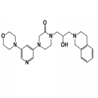 1-(3-(3,4-dihydroisoquinolin-2(1H)-yl)-2-hydroxypropyl)-4-(5-morpholinopyridin-3-yl)piperazin-2-one 1-(3-(3,4-dihydroisoquinolin-2(1H)-yl)-2-hydroxypropyl)-4-(5-morpholinopyridin-3-yl)piperazin-2-one
