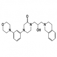 1-(3-(3,4-dihydroisoquinolin-2(1H)-yl)-2-hydroxypropyl)-4-(3-morpholinophenyl)piperazin-2-one 1-(3-(3,4-dihydroisoquinolin-2(1H)-yl)-2-hydroxypropyl)-4-(3-morpholinophenyl)piperazin-2-one