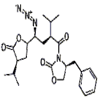 (S)-3-((2S,4S)-4-Azido-2-isopropyl-4-((2S,4S)-4-isopropyl-5-oxotetrahydrofuran-2-yl)butanoyl)-4-benzyloxazolidin-2-one (S)-3-((2S,4S)-4-Azido-2-isopropyl-4-((2S,4S)-4-isopropyl-5-oxotetrahydrofuran-2-yl)butanoyl)-4-benzyloxazolidin-2-one