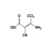 (E)-ethyl 3-amino-4,4,4-trichloro-2-cyanobut-2-enoate (E)-ethyl 3-amino-4,4,4-trichloro-2-cyanobut-2-enoate