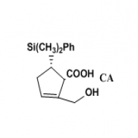 (5S)-5-(dimethyl(phenyl)silyl)-2-(hydroxymethyl)cyclopent-2-enecarboxylic acid (5S)-5-(dimethyl(phenyl)silyl)-2-(hydroxymethyl)cyclopent-2-enecarboxylic acid