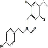 N-(2-Bromo-5-hydroxy-4-methoxy-benzyl)-N-[2-(4-hydroxy-phenyl)-ethyl]formamide