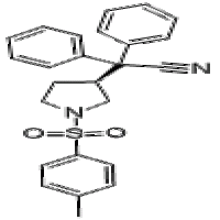 (s)-3-(1-cyano-1,1-diphenylmethyl)-1-tosyloxypyrrolidine (s)-3-(1-cyano-1,1-diphenylmethyl)-1-tosyloxypyrrolidine