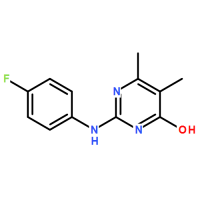 4-hydroxy-2-(4-fluoroanilino)-5, 6-dimethylpyrimidine