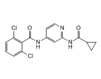 2,6-dichloro-N-(2-(cyclopropanecarboxamido)pyridin-4-yl)benzamide 2,6-dichloro-N-(2-(cyclopropanecarboxamido)pyridin-4-yl)benzamide