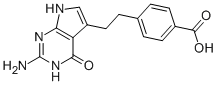 4-[2-(2-amino-4,7-dihydro-4-oxo-1H-pymol[2,3-d]pyrimodin-5-yl)ethyl]benzoic acid 