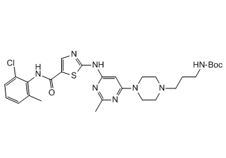 tert-butyl 3-(4-(6-(5-(2-chloro-6-methylphenylcarbamoyl)thiazol-2-ylamino)-2-methylpyrimidin-4-yl)piperazin-1-yl)propylcarbamate tert-butyl 3-(4-(6-(5-(2-chloro-6-methylphenylcarbamoyl)thiazol-2-ylamino)-2-methylpyrimidin-4-yl)piperazin-1-yl)propylcarbamate
