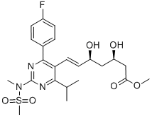 Methyl 7-[4-(4-fluorophenyl)-6-isopropyl-2-(N-methyl-N-methylsulfonylamino) pyrimidin-5-yl]-(3R, 5R)-dihydroxy-(E)-6-heptenate 