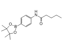 N-(4-(4,4,5,5-tetramethyl-1,3,2-dioxaborolan-2-yl)phenyl)pentanamide N-(4-(4,4,5,5-tetramethyl-1,3,2-dioxaborolan-2-yl)phenyl)pentanamide