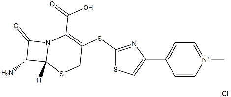 4-[2-[[(6R,7R)-7-amino-2-carboxy-8-oxo-5-thia -1-azabicyclo[4.2.0]oct- 2-en-3-yl]thio]-4-thiazolyl] -1-methyl-pyridinium