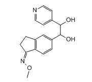 (Z)-5-(1,2-dihydroxy-2-(pyridin-4-yl)ethyl)-2,3-dihydro-1H-inden-1-one O-methyl oxime (Z)-5-(1,2-dihydroxy-2-(pyridin-4-yl)ethyl)-2,3-dihydro-1H-inden-1-one O-methyl oxime