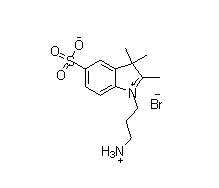 1-(3-ammoniopropyl)-2,3,3-trimethyl-3H-indolium-5-sulfonate bromide 1-(3-ammoniopropyl)-2,3,3-trimethyl-3H-indolium-5-sulfonate bromide