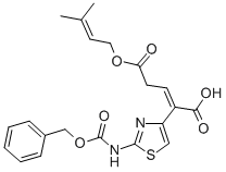 2-[2-[[(Phenylmethoxy)carbonyl]amino]-4-thiazolyl]-2-pentenedioic acid 5-(3-methyl-2-butenyl) ester