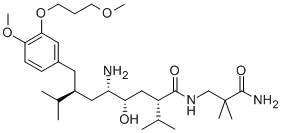 (2S,4S,5S,7S)-7-(3-(3-Methoxypropoxy)-4-methoxybenzyl)-5-amino-N-(2-carbamoyl-2-methylpropyl)-4-hydroxy-2-isopropyl-8-methylnonanamide hydrochloride (2S,4S,5S,7S)-7-(3-(3-Methoxypropoxy)-4-methoxybenzyl)-5-amino-N-(2-carbamoyl-2-methylpropyl)-4-hydroxy-2-isopropyl-8-methylnonanamide hydrochloride