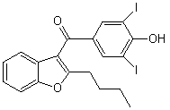 2-Butyl-3-(3,5-diiodo-4-hydroxybenzoyl)benzofuran 2-Butyl-3-(3,5-diiodo-4-hydroxybenzoyl)benzofuran