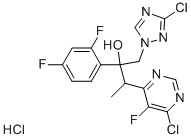 3-(6-chloro-5-fluoropyrimidin-4-yl)-2-(2,4-difluorophenyl)-1-(1H-1,2,4-triazol-1-yl)-butan-2-ol 3-(6-chloro-5-fluoropyrimidin-4-yl)-2-(2,4-difluorophenyl)-1-(1H-1,2,4-triazol-1-yl)-butan-2-ol