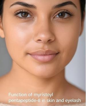 Function of myristoyl pentapeptide-8 in skin and eyelash Function of myristoyl pentapeptide-8 in skin and eyelash